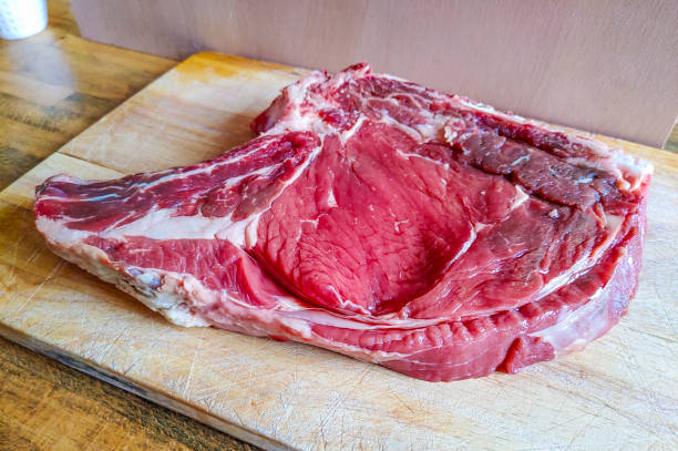 istock beef steak on the bone, ready for your barbeque and lunch, Florentine steak 1300486916