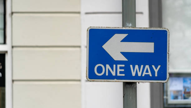 istock One sign on UK street with copy space 1300489927