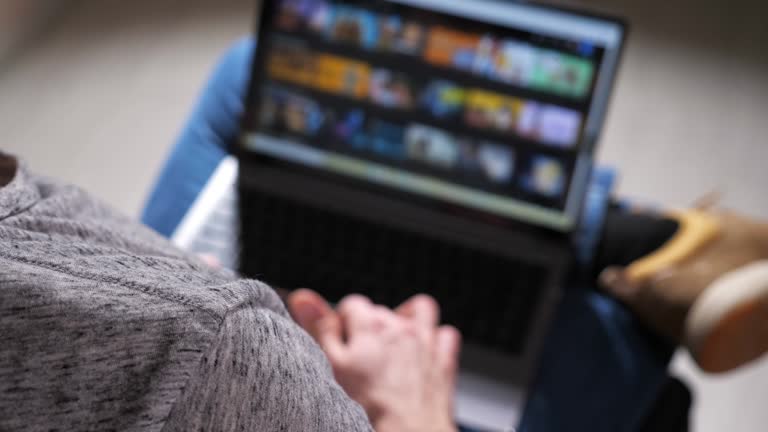 people choosing for movies on internet streaming service