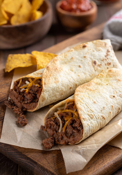 istock Beef Burritos With Refried Beans and Cheese 1300493899