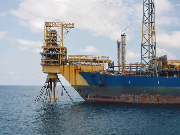 istock Floating production storage and offloading FPSO vessel, oil and gas indutry 1300495806