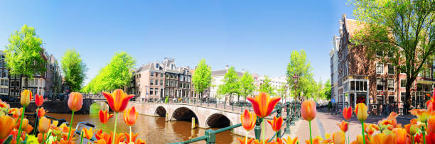istock Houses of Amstardam, Netherlands 1300498933