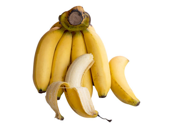 istock Ripe yellow bananas Isolated on white background 1300500291