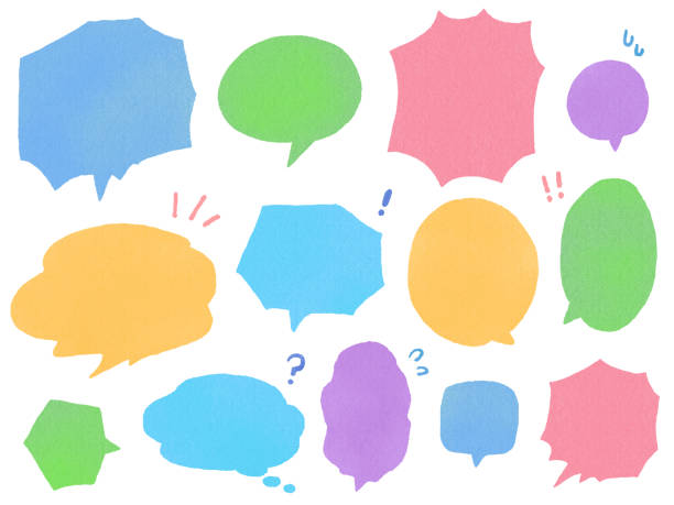 istock Assorted cute hand-painted cartoon balloons with colorful 1300508913