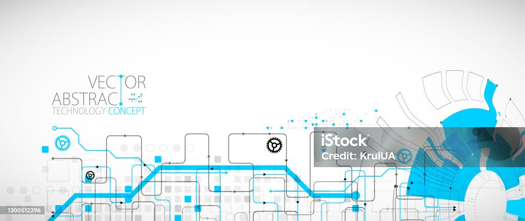 Technology Abstract Color Abstract Technology Concept High Computer Color Background Vector ...