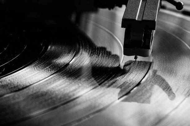 istock Turntable with vinyl sound carriers 1300512914