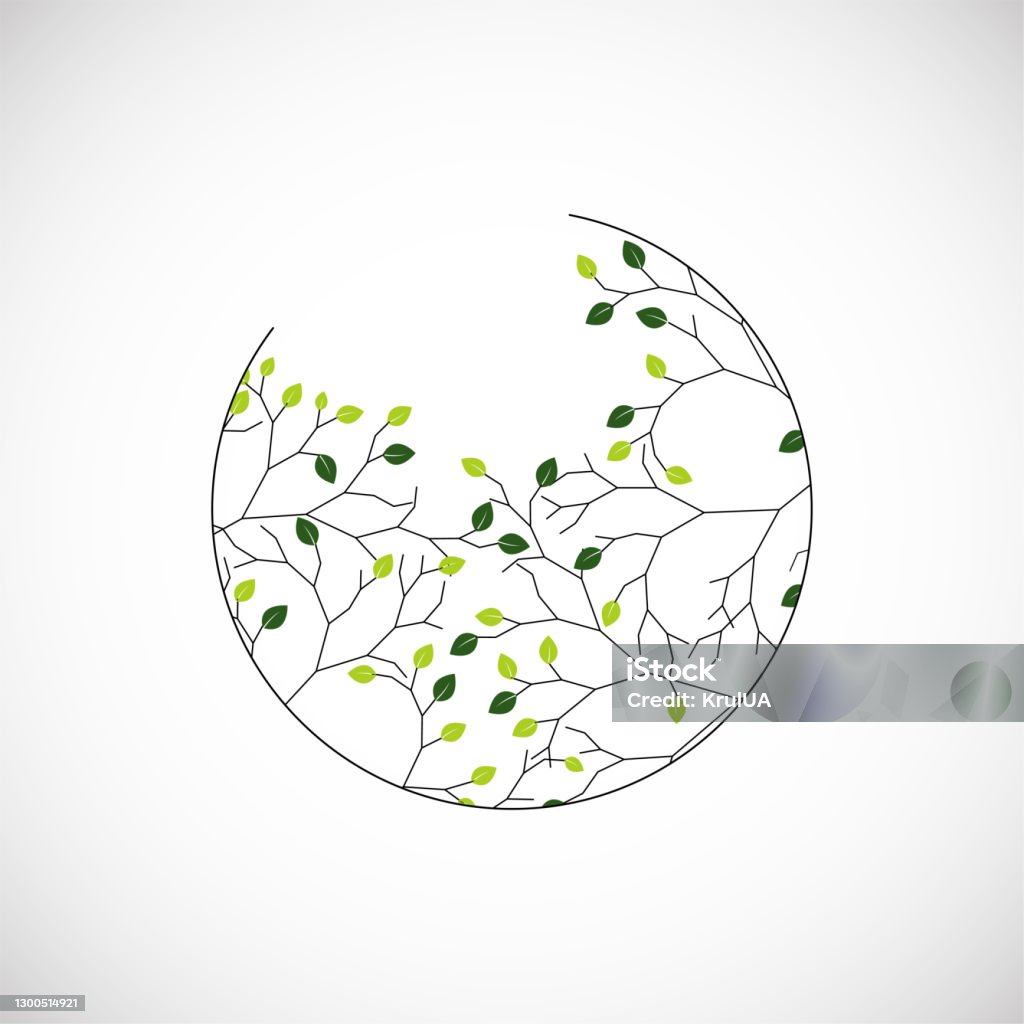 Abstract Circle Tree Vector Ecology Creative Background Stock ...
