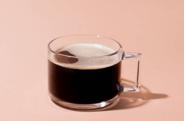 istock Black barley coffee on a cream background 1300515726