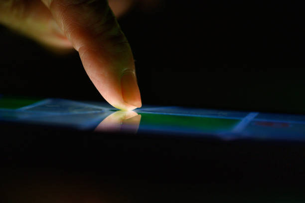 istock Close-up of a person's hand using GPS navigation map on smartphone at night 1300517731