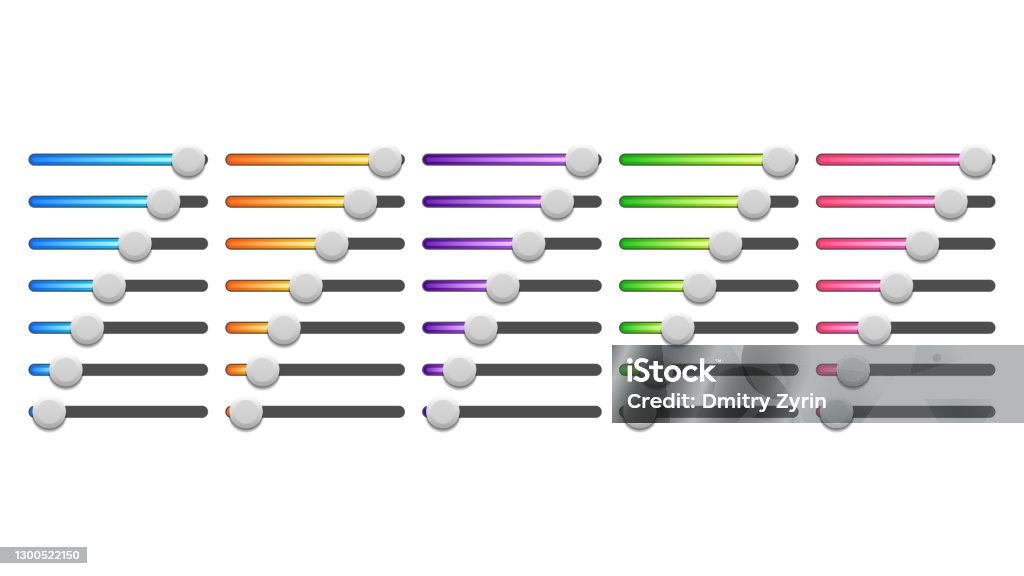 Set Collection Progress Loading Bar Color Gradient Vector Design Style ...