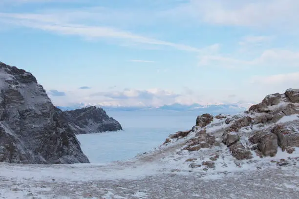 View of Lake Baikal from Cape Sagan-Khushun on Olkhon island