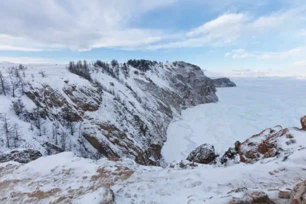 View of Lake Baikal from Cape Sagan-Khushun on Olkhon island