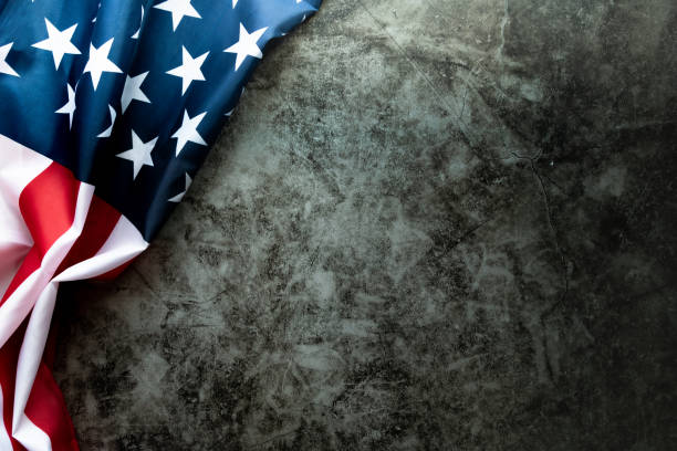 istock Presidents' Day Typography abstract Background with American Flag 1300528260