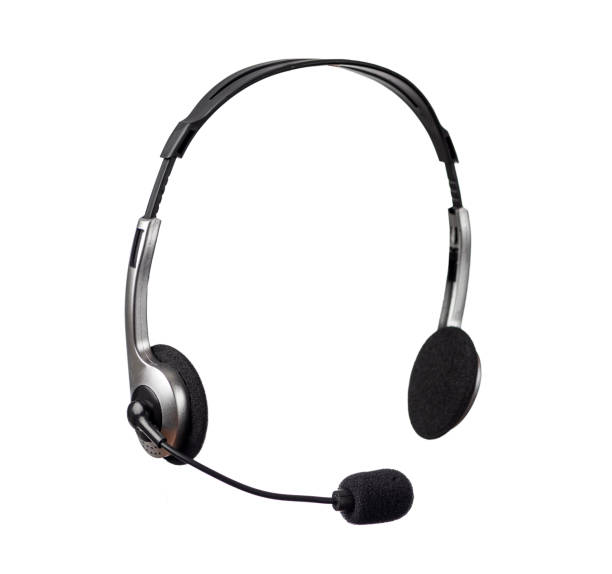 istock Headset Isolated on a White Background. Customer care concept 1300530766