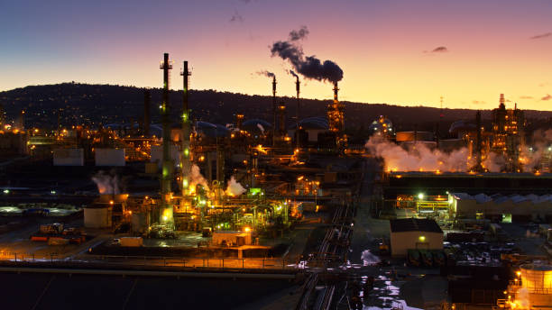 istock Southern California Refinery at Sunset - Aerial 1300534486
