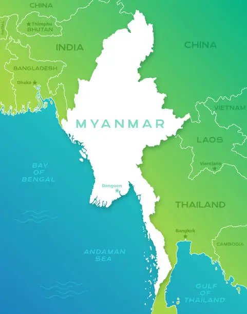 Vector illustration of Myanmar Burma