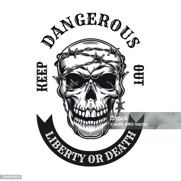 Dangerous Zone Tattoo Design Stock Illustration - Download Image Now -  Badge, Barbed Wire, Business - iStock
