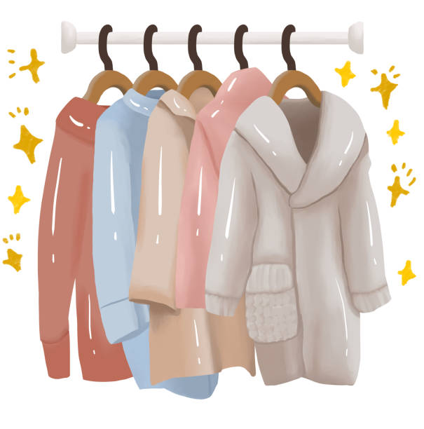 Closet Clean Winter Clothes Stock Illustration - Download Image Now - Dry  Cleaned, Cartoon, Fashion - iStock