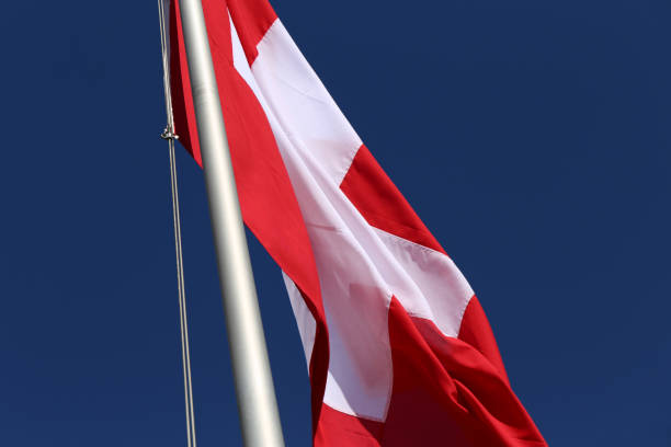 istock The flag of Switzerland during a windy day 1300544555