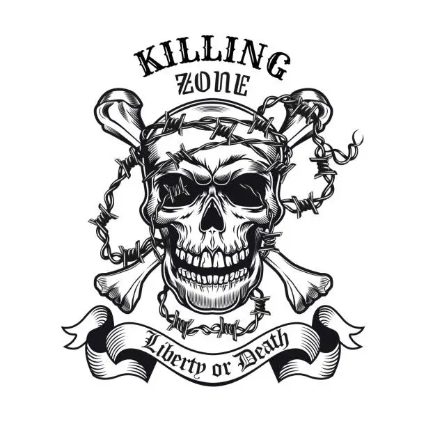 Vector illustration of Killing zone symbol design