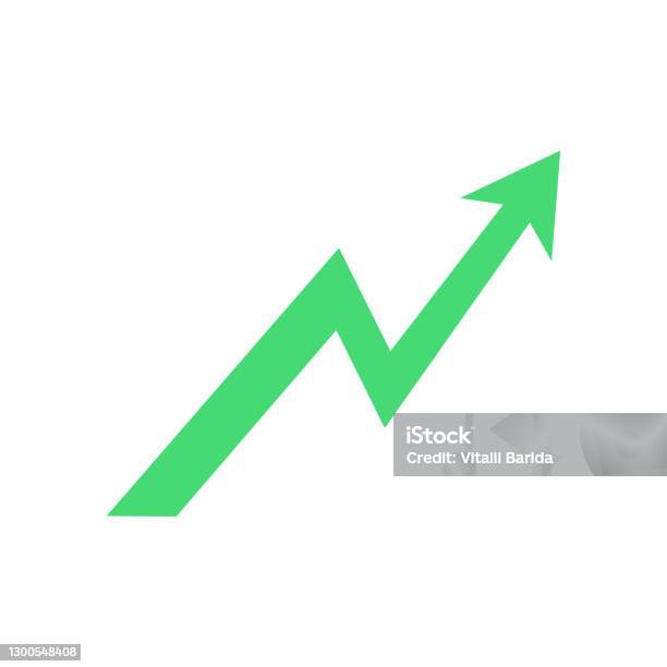 Growth Arrow Icon Green Arrow Up Stock Illustration - Download Image Now - Arrow Symbol, Stock Market and Exchange, Moving Up