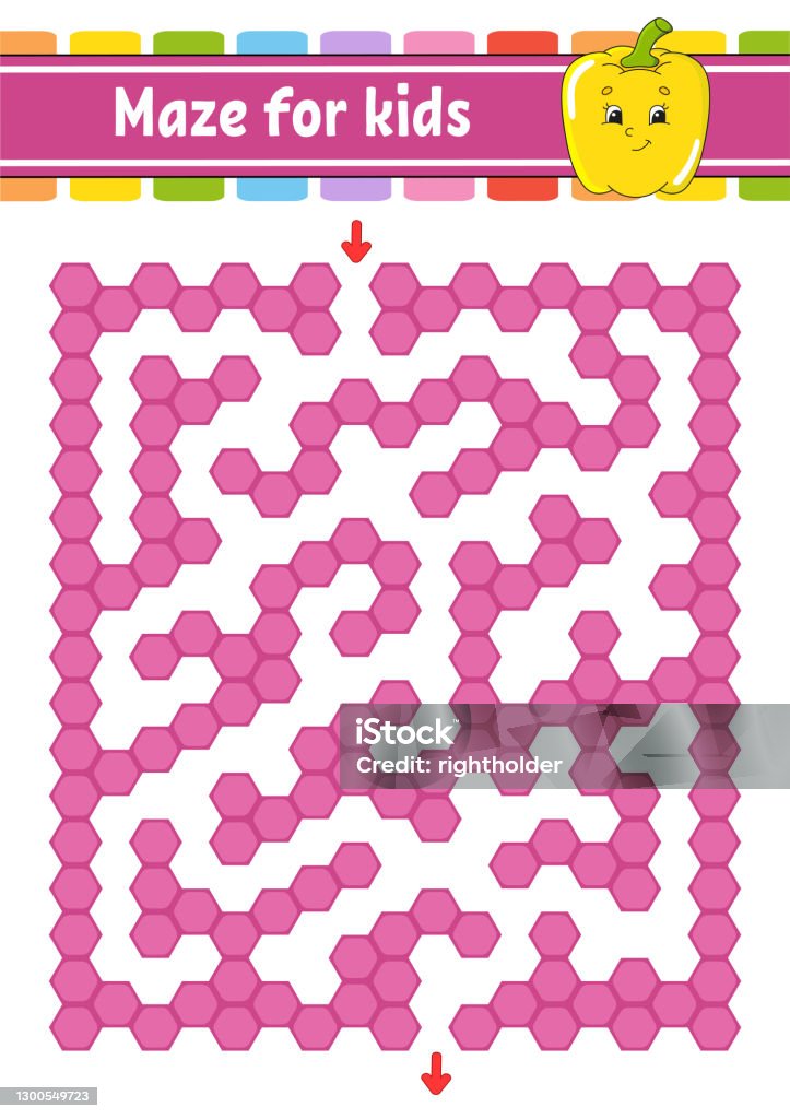 Color Rectangle Game Rectangular Color Maze Game For Kids Funny Labyrinth Education ...