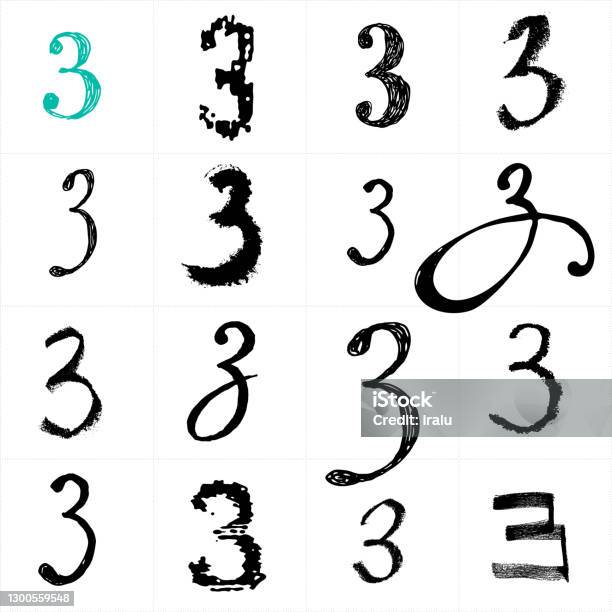 Cyrillic And Latin Alphabet Number 3 Stock Illustration - Download Image  Now - Abstract, Alphabet, Art - iStock