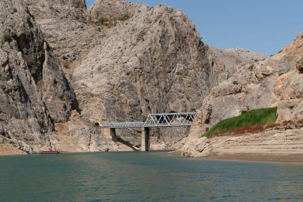 Kemaliye, Erzincan, Turkey-September 19 2020:  Dark Canyon (Karanlik Kanyon in Turkish). Euphrates River in Turkey.