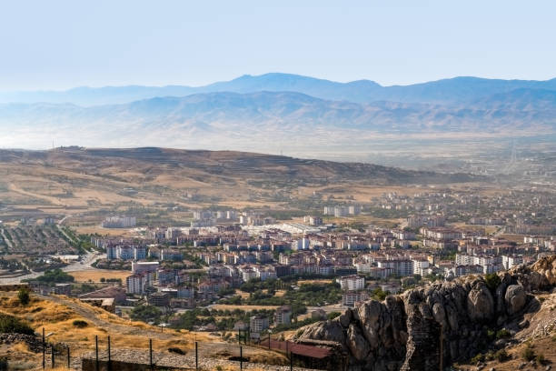 istock Panoramic city view of Elazig from Harput , Elazig, Turkey 1300565186
