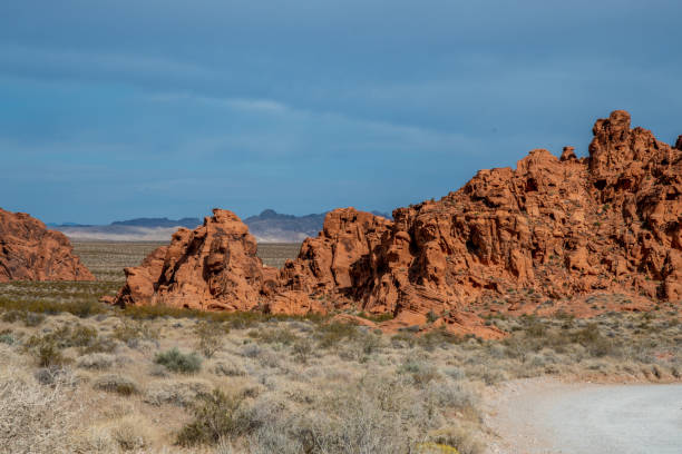 istock Traveling through a Nevada desert landscape. 1300572372