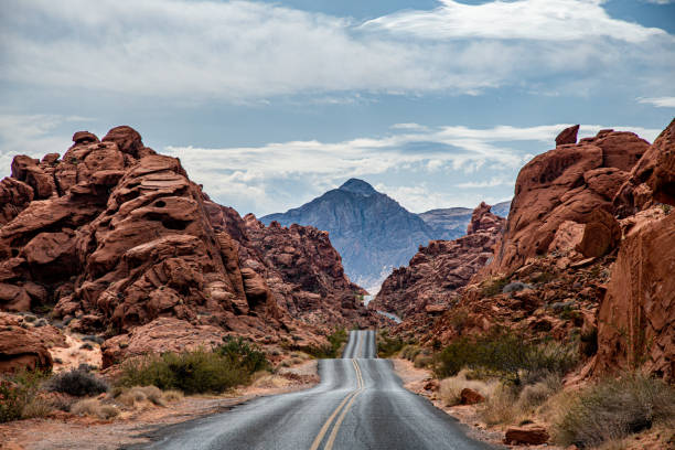 istock Traveling through a Nevada desert landscape. 1300572411