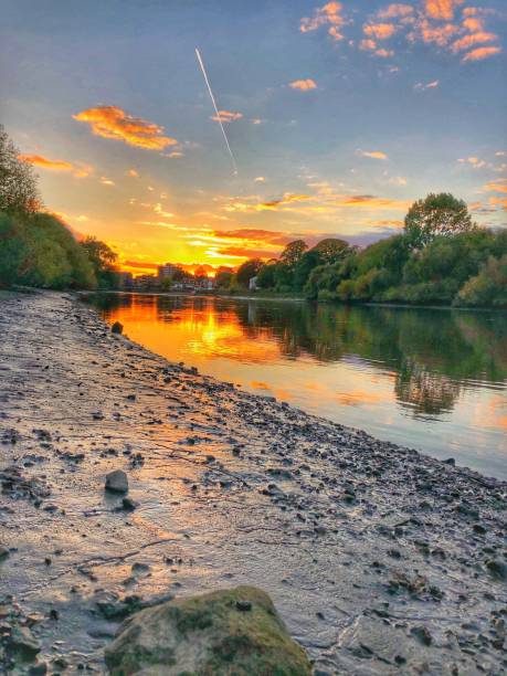 pôr do sol de chiswick - chiswick - fotografias e filmes do acervo