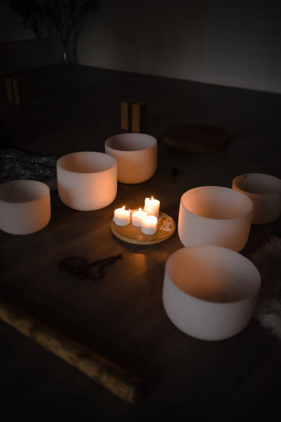 istock the candles and crystal singing bowl prepared for sound healing class 1300579502