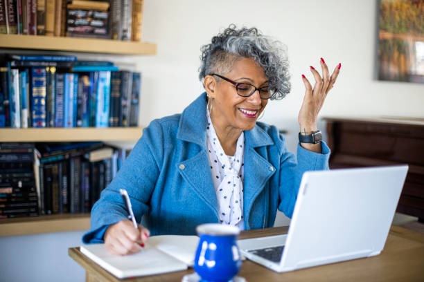istock Mature Black Woman Working from Home 1300580167