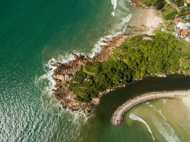 istock Aerial view Barra da Lagoa Beach in Florianopolis, Brazil. July, 2017. 1300585578