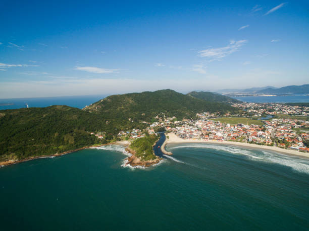 istock Aerial view Barra da Lagoa Beach in Florianopolis, Brazil. July, 2017. 1300585643