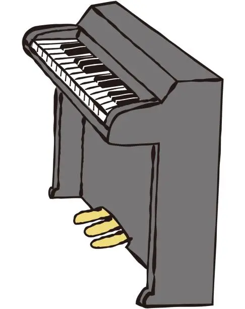 Vector illustration of Electronic piano
