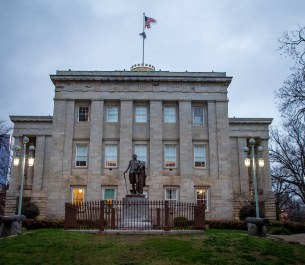 istock north Carolina state legislature and statue 1300590160