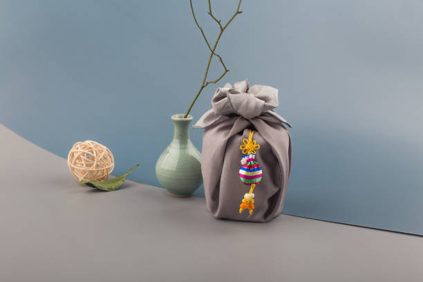 istock Korean traditional wrapping cloth gift box with decorations. 1300591947