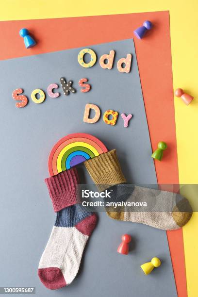 Odd Socks Day Text Initiative Against Bullying Getting Popular Via Efforts Of Antibullying Alliance Stock Photo - Download Image Now
