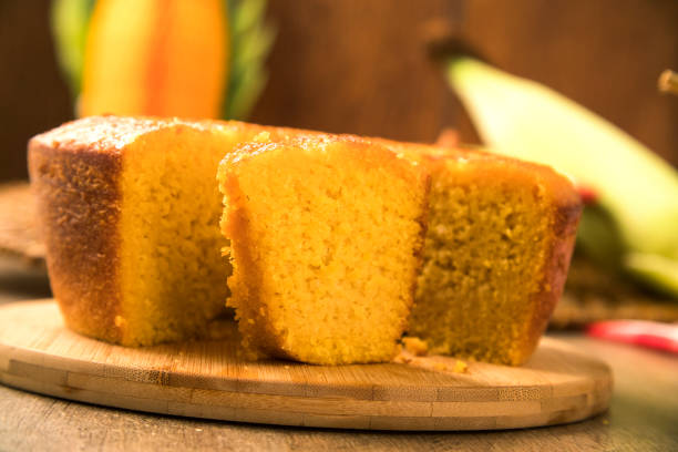 istock Corn cake on the table with typical Brazilian junina food 1300597848