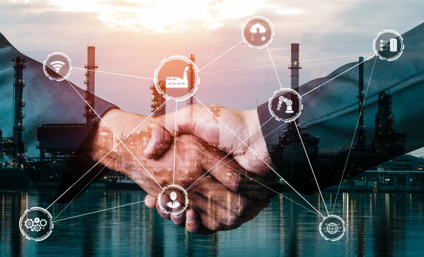 istock Industry 4.0 technology concept - Smart factory for fourth industrial revolution 1300606445