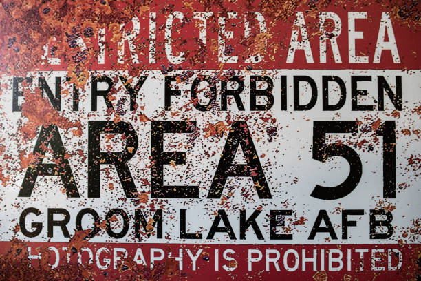 Area 51 sign stock photo