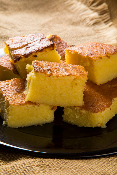 istock Pieces of cupuacu cake 1300617385