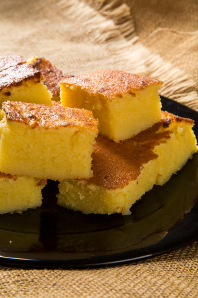 istock Pieces of cupuacu cake 1300617505