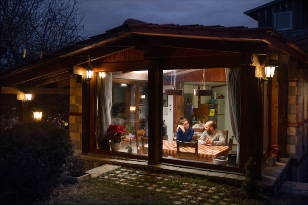 istock Parents relaxing during the evening 1300619410