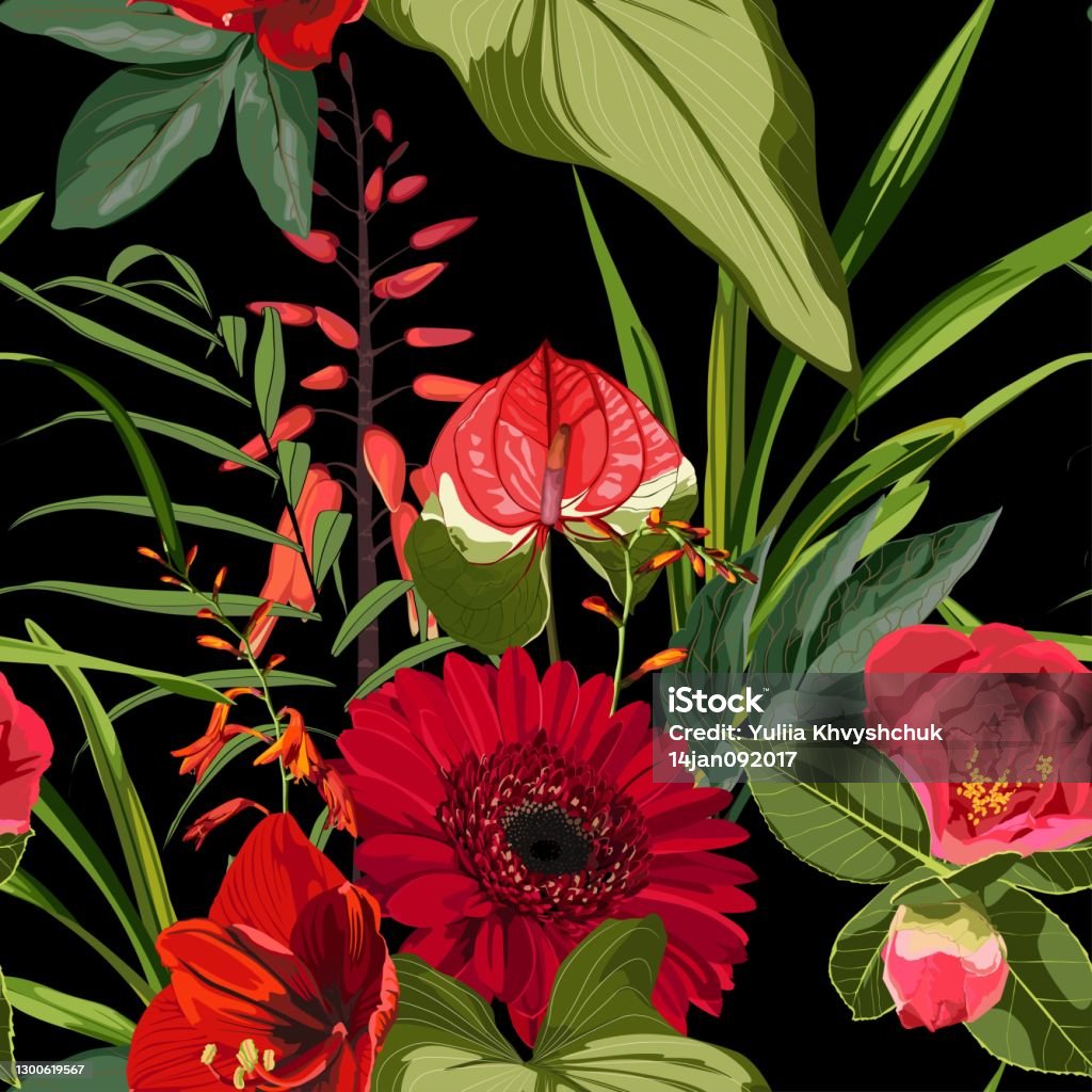 Ilustración de Patrón De Flores Rojas Exóticas Muchos Tipos De Flores Tropicales Rojas Exóticas Y Hojas De Palma En Verano Camiseta Hawaiana Y Traje De Baño Diseño Botánico Hipernatural y más Vectores Ilustración de Patrón De Flores Rojas Exóticas Muchos Tipos De Flores Tropicales Rojas Exóticas Y Hojas De Palma En Verano Camiseta Hawaiana Y Traje De Baño Diseño Botánico Hipernatural y más Vectores