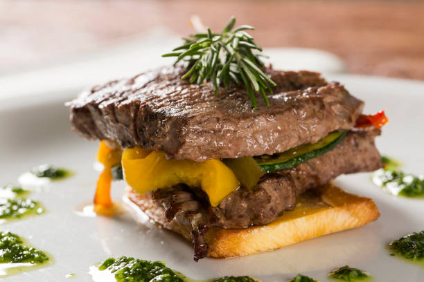 istock Filet mignon with cassava and vegetables 1300621458