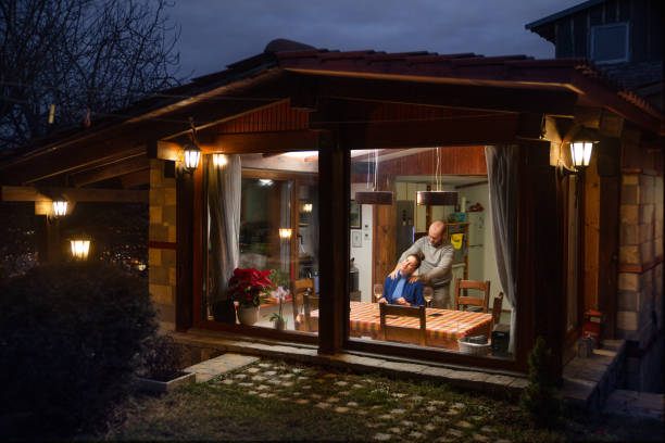 istock Parents relaxing during the evening 1300621459