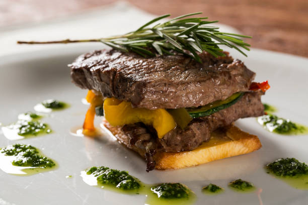 istock Filet mignon with cassava and vegetables 1300621466